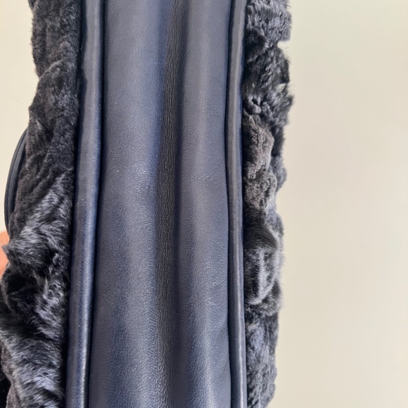 Authentic Chanel - Lapin Rabbit Fur and Leather Classic Single Flap Handbag - Picture 12 of 16